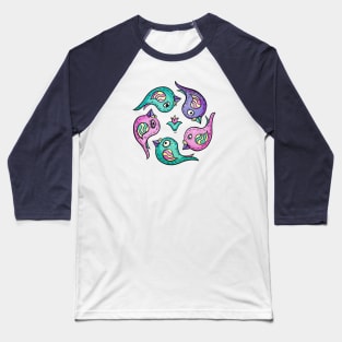 Circle of Birds Baseball T-Shirt